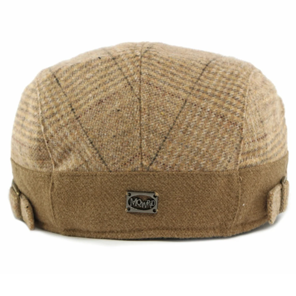 HT4934 رجل القبعات النساء جديد الخريف الشتاء الصوف قبعة البيريه منقوشة الفنان الرسام قبعة قابل للتعديل اللبلاب قبعة مسطحة الذكور الإناث قبعة البيريه