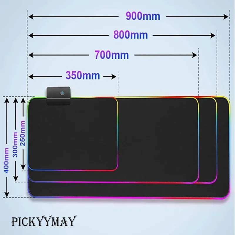 Fish RGB Gaming Mouse Pad Large XXL Size Mouse Carpet Big Keyboard Pad Computer Mousepad Desk Play Mat With Backlit Japanese