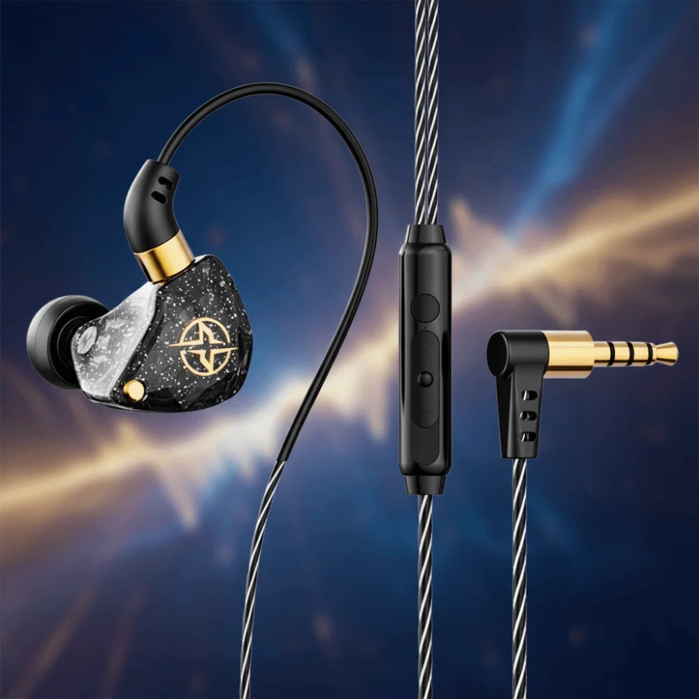 

3.5mm Wired Earphone in-Ear with Mic Wired Headset Elbow Deep Bass Earpiece Headset Mobile Phone/Tablet/Computer