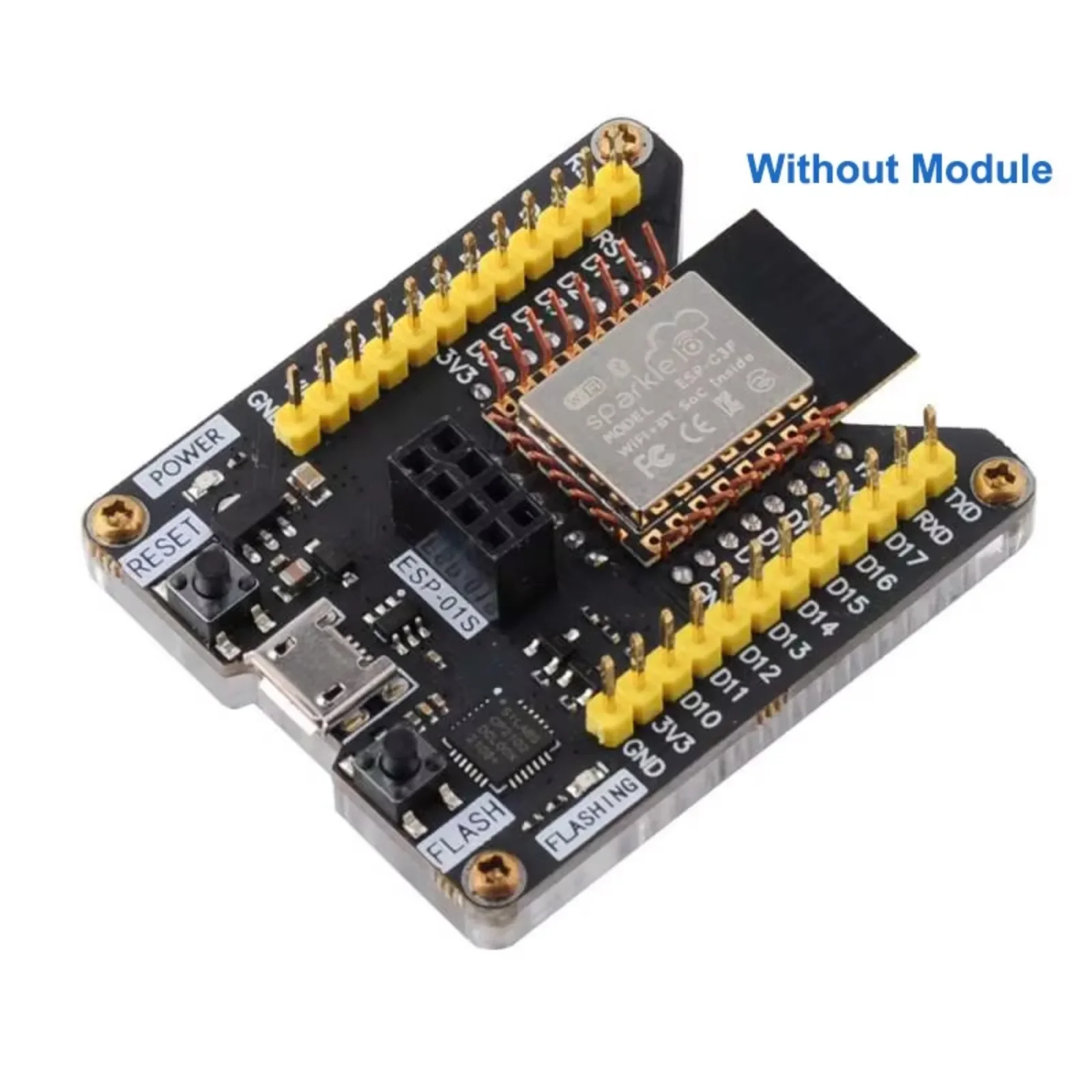 ESP8266 Burning Fixture Development Board with Micro USB Programmer for ESP-01S/07/12E/12F Compatible with DIY Projects