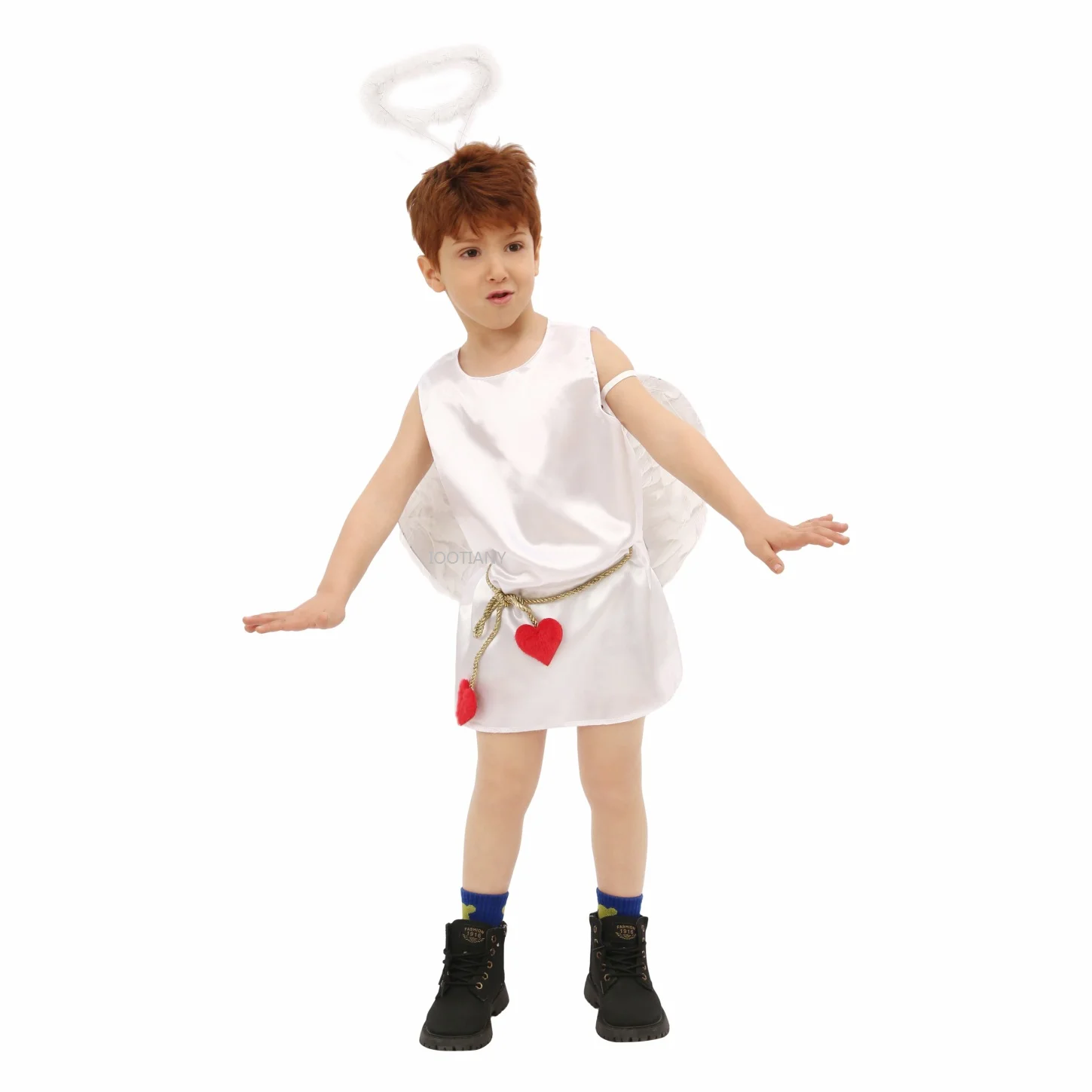 

Children's Performance Costume Cupid Cos Character Dress Up Jumpsuit Valentine's Day Costume Holiday Campus Performance Costumes