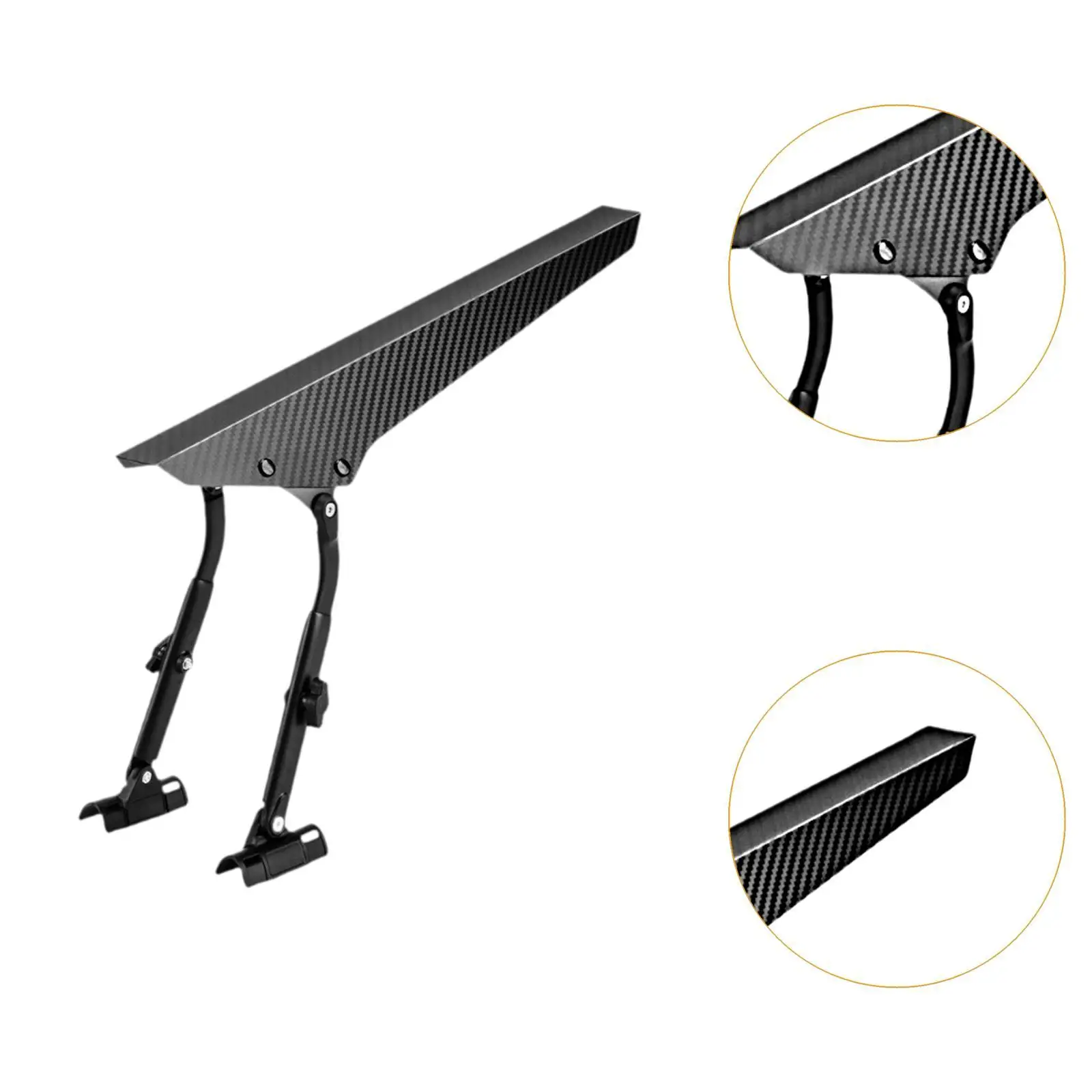 الطريق دراجة درابزين دراجة درابزين أسود عالمي خفيف قابل للتعديل عجلة حماية غطاء كامل Mudflap الدراجات الملحقات