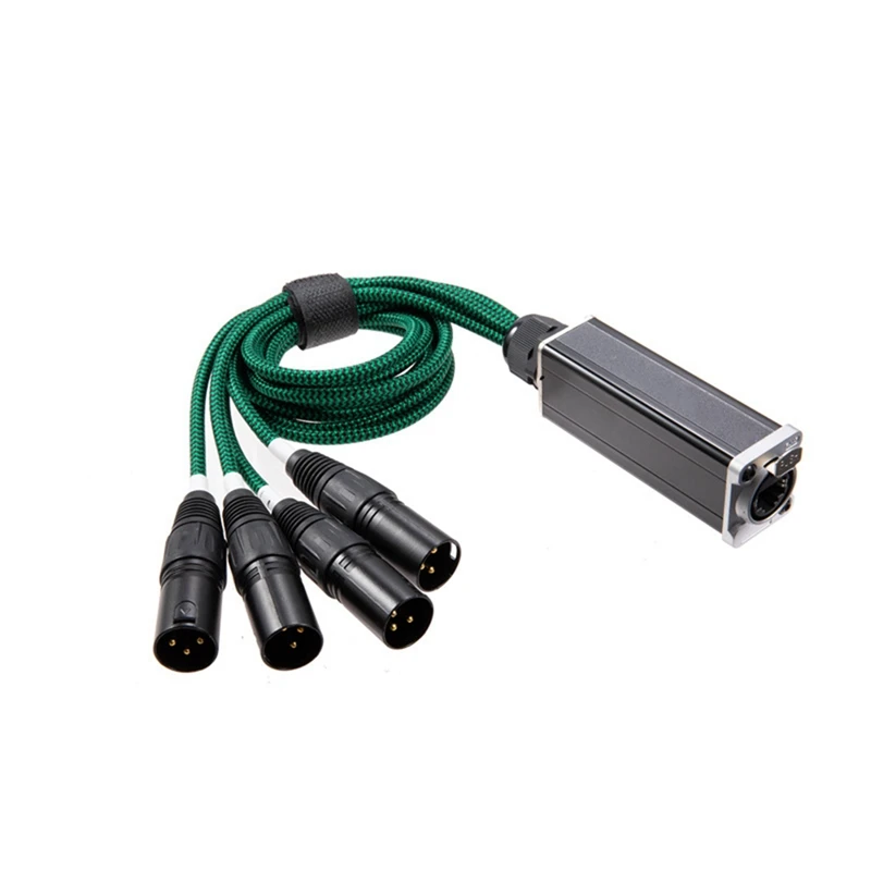 1 пара 4-канальный 3-контактный Сетевой удлинитель XLR/DMX к Ethernet RJ45 Ethernet DMX512 Сетевой удлинитель сигнала 1 штекер + 1 гнездо