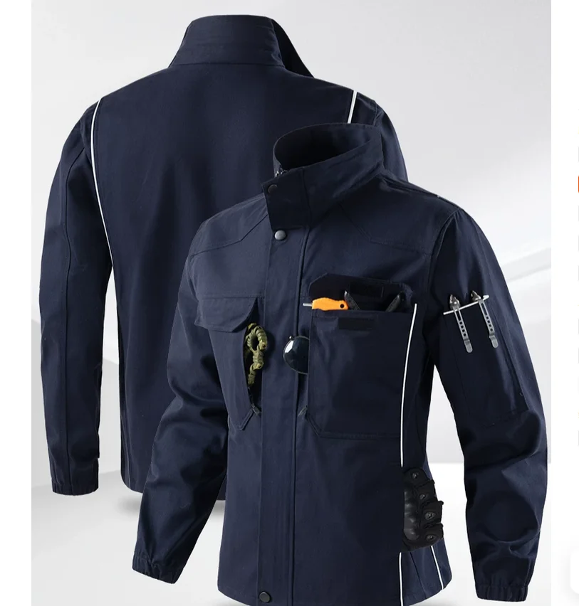 Cotton thickened labor protection clothing with reflective and wear-resistant construction site workwear