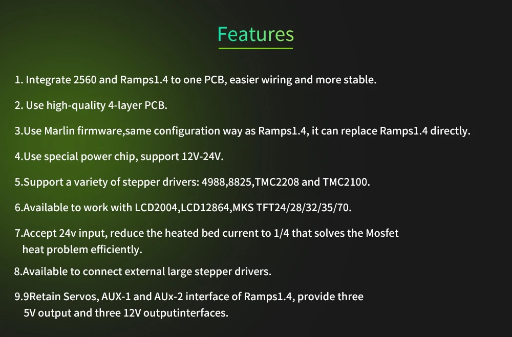 3D Printer Accessorie Motherboard Controller Mainboard Support Dual Core 32bits MKS With Firmware For Sidewinder X1 And Genius