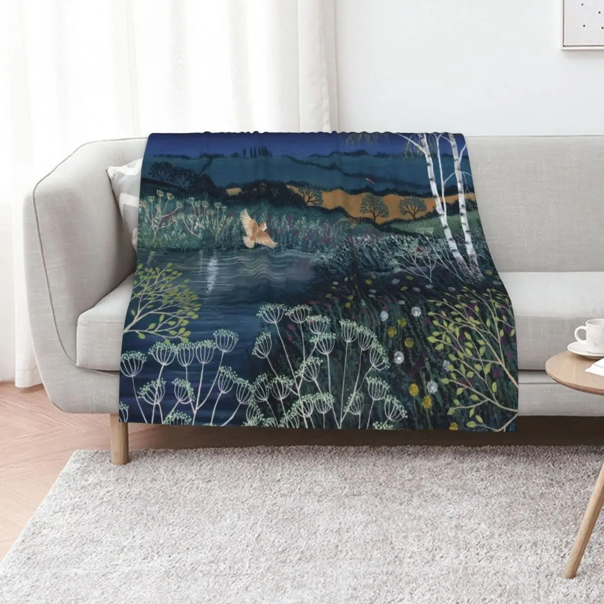 Over Moonlit Pool Throw Blanket Furry For Decorative Sofa Comforter wednesday for winter Luxury Brand Blankets