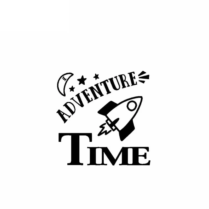 

Adventure Time Rocket Car Sticker Decal Motorcycle Car Decal Pvc Decal Is Suitable for All Kinds of Cars Black/white, 18CM *18CM
