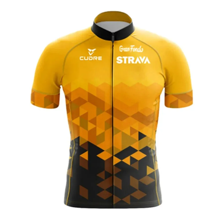 2024 Jersey Set Strava Zomer Korte Mouw Ademend Heren Mountainbike Jersey Set