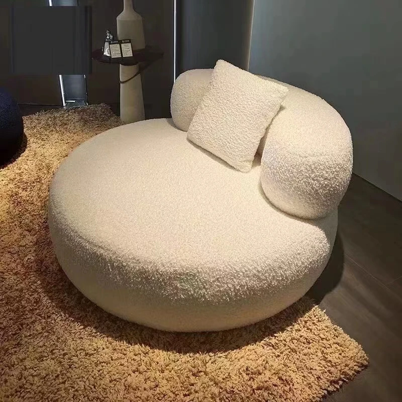 Floor Modern Elegant Plush Round Sofa Beds Lazy Cushion Ensembles Meubles De Jardin Living Room Furniture