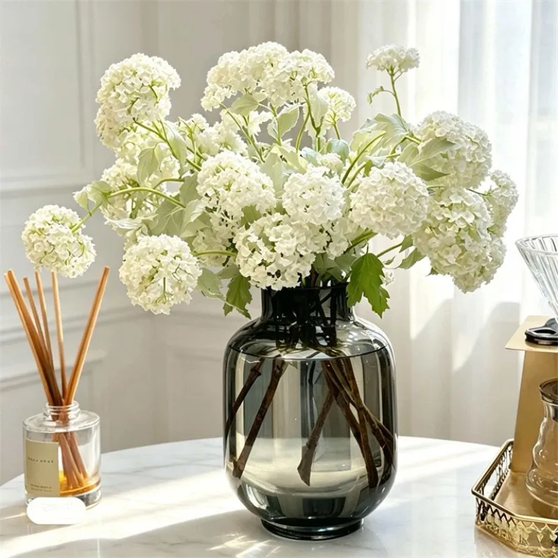 Nordic Ins Round Glass Vase Ornaments Living Room Porch Office Flower Arrangement Containercrafts Hydroponic Vases Decoration