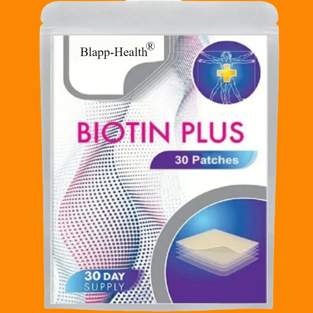 Parches Transdermicos Biotin Plus - 30 Parches Suministro de Un Mes