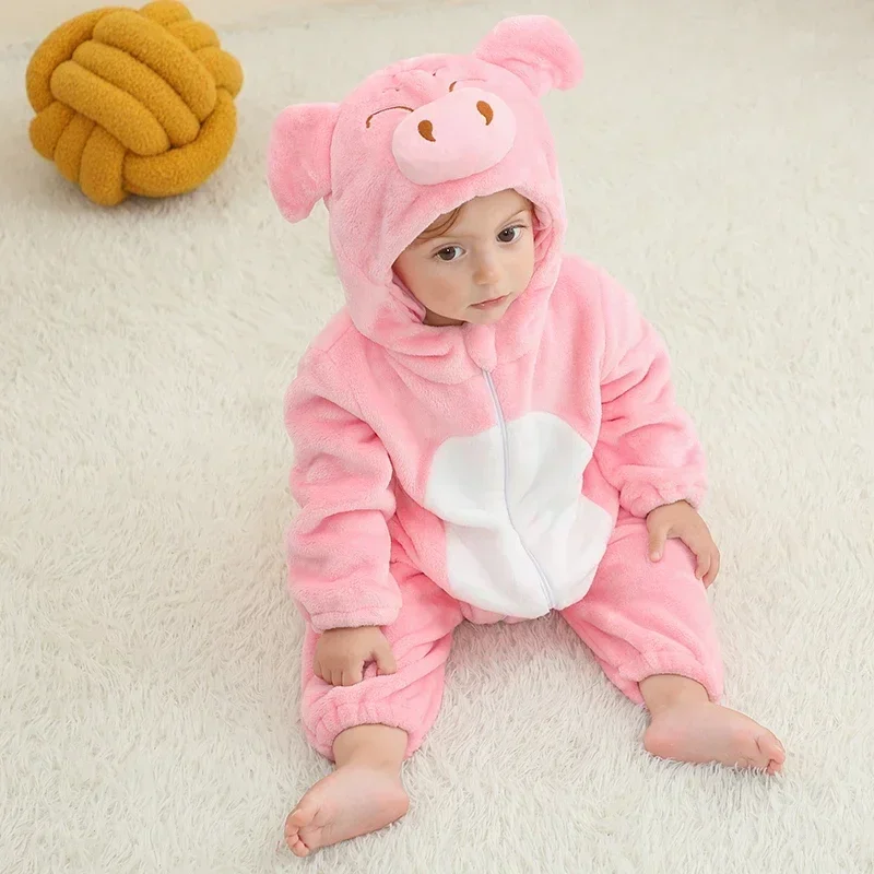 Costume d'Animal de Pourim pour Nouveau-Né, Barboteuse de Dessin Animé, Combinaison de Cochon pour Fille, Pyjama d'Halloween