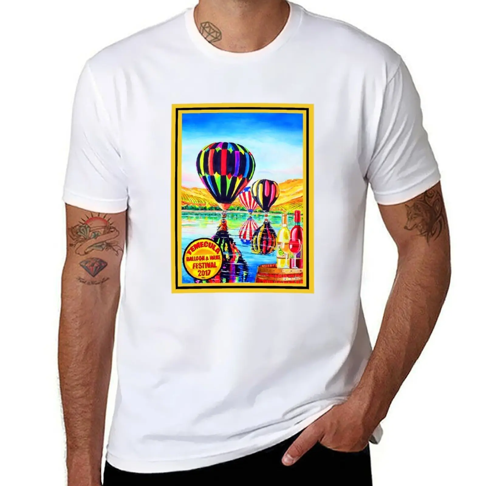 

Temecula Balloon and Wine Festival T-Shirt man t shirt designer cotton t shirts man 100% T-Shirt