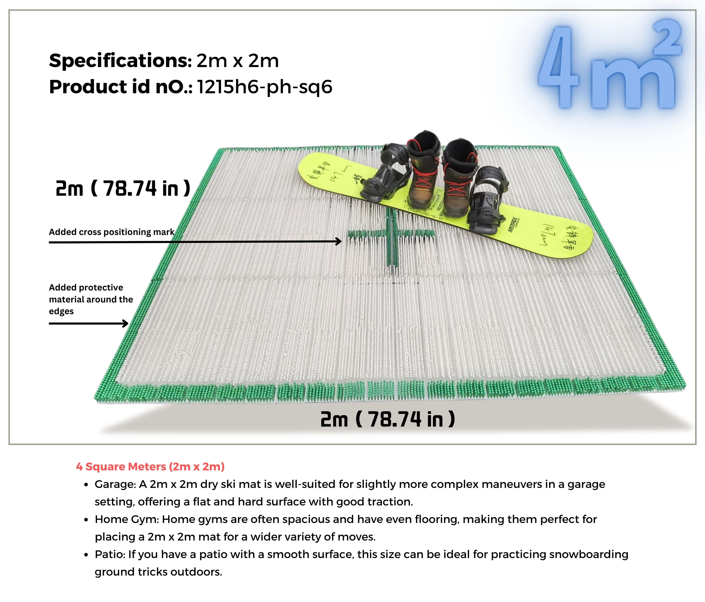 JFdryski-1215h6PHsq4، حصيرة لخدعة التزلج على الجليد في المنزل، 4 متر مربع، حصيرة تزلج الفطر، ممارسة خدع التزلج الأرضي #6