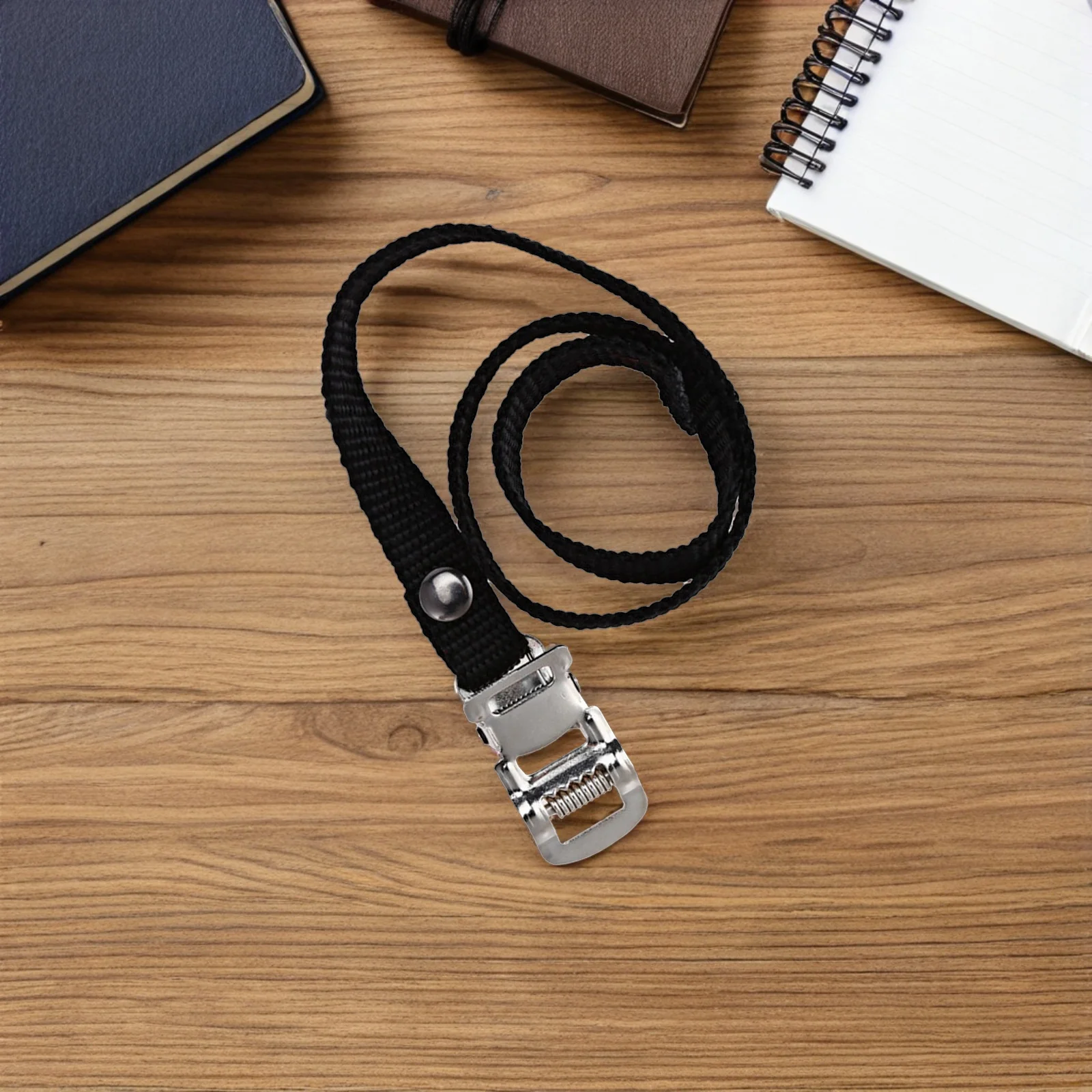 

4 pcs Foot Pedal Straps Adjustable Bike Toe Binding Durable Nylon Webbing For Mountain Fixed Gear Bicycle Black