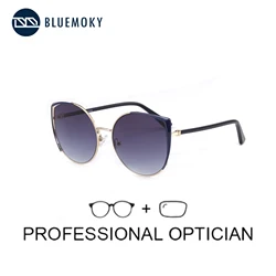 BLUEMOKY Trendy Prescription Sunglasses Women Design Cat Eye Progressive Optical Sun Glasses UV400 Protection Driving Shades