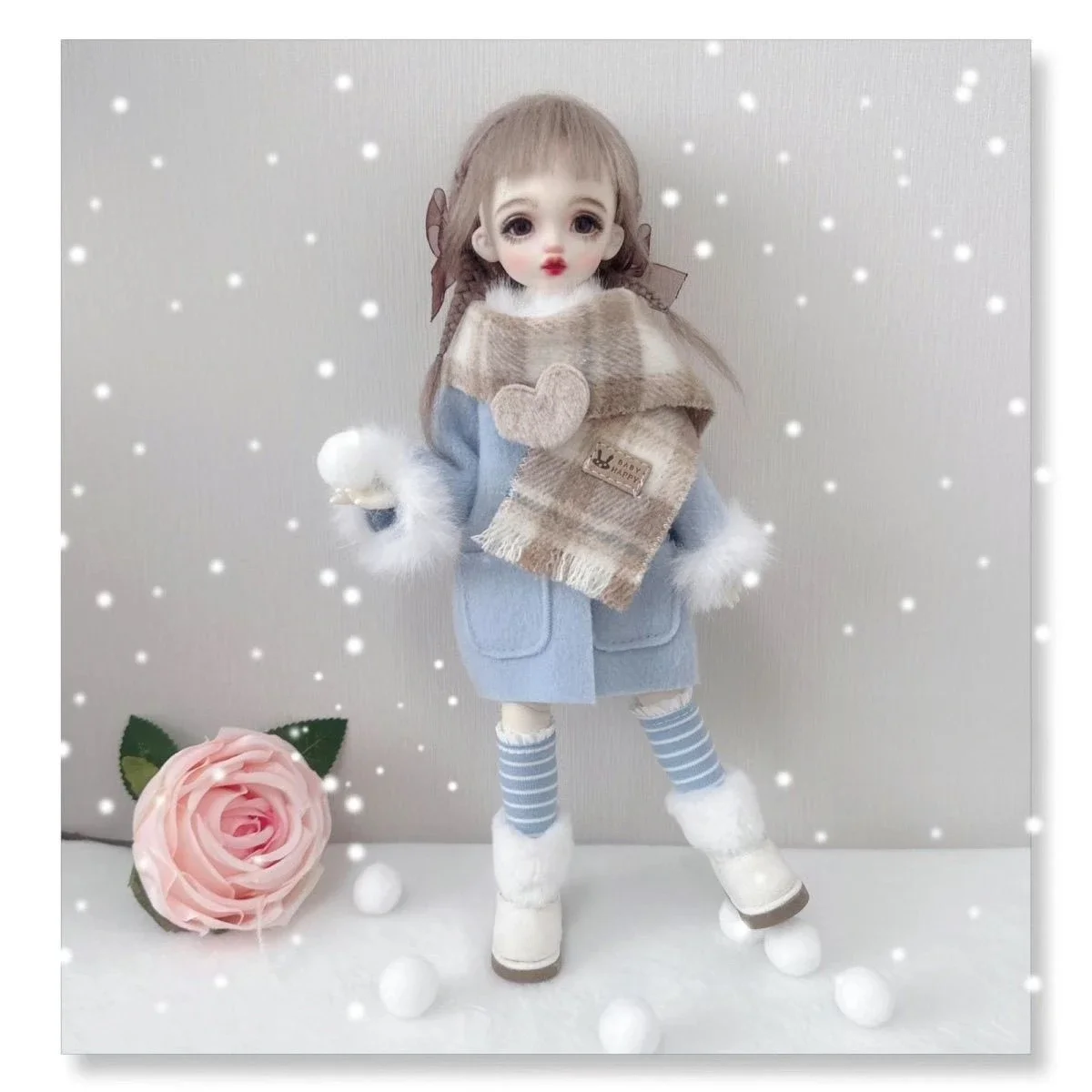 جديد 1/6 ملابس دمى دعوى ل 30 سنتيمتر Bjd دمية فتاة اللعب معطف مجموعة اللعب منزل فستان ملابس جميلة إكسسوارات دمي ، لا دمية #5