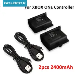 2pcs 2400mAh Rechargeable Battery For XBOX ONE Controller Replacement Bateria for Xbox one Wireless Gamepad Backup Battery Pack