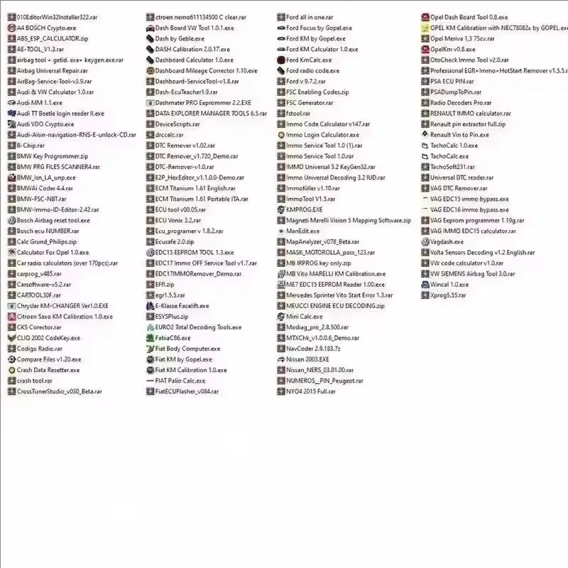 

200 PCS Great Software Pack for Programmer DASH MILLEAGE CORRECTION AIRBAG CRASH CLEAR+IMMO OFF+DASH+Airbag collision clearance