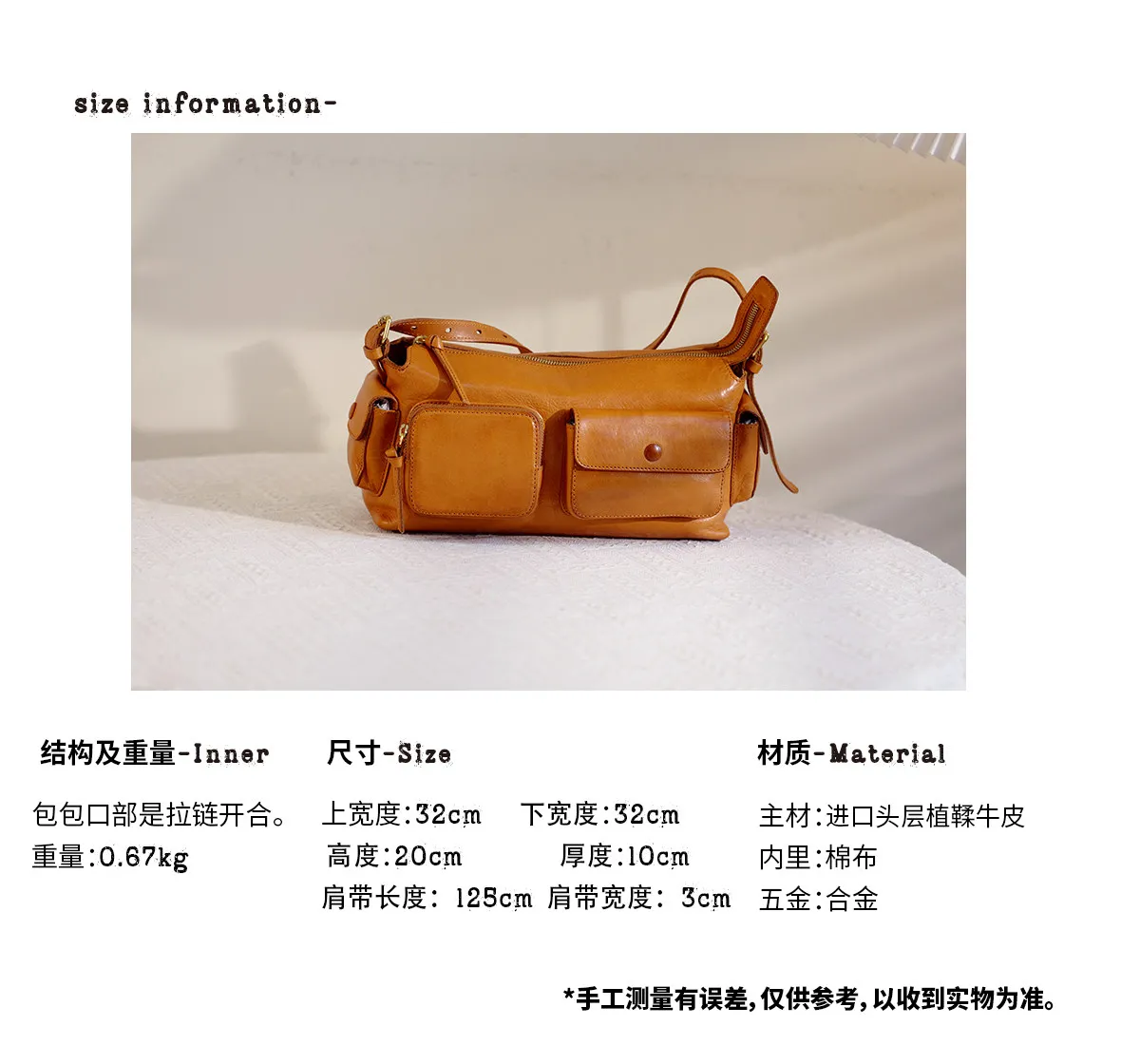 Modische Vintage-Designer-Handtasche aus echtem Leder für Damen, mit mehreren Fächern, als Schultertasche oder Umhängetasche für Wochenendeinsätze und Partys, luxuriöse Kuhledertasche. – Detail 3