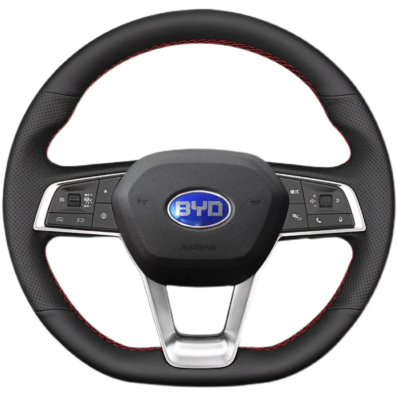 

For BYD Yuan Pro Song plus/max Tang dm Han ev Qin e2/1/3 Yuan pro Customized leather hand sewn steering wheel cover