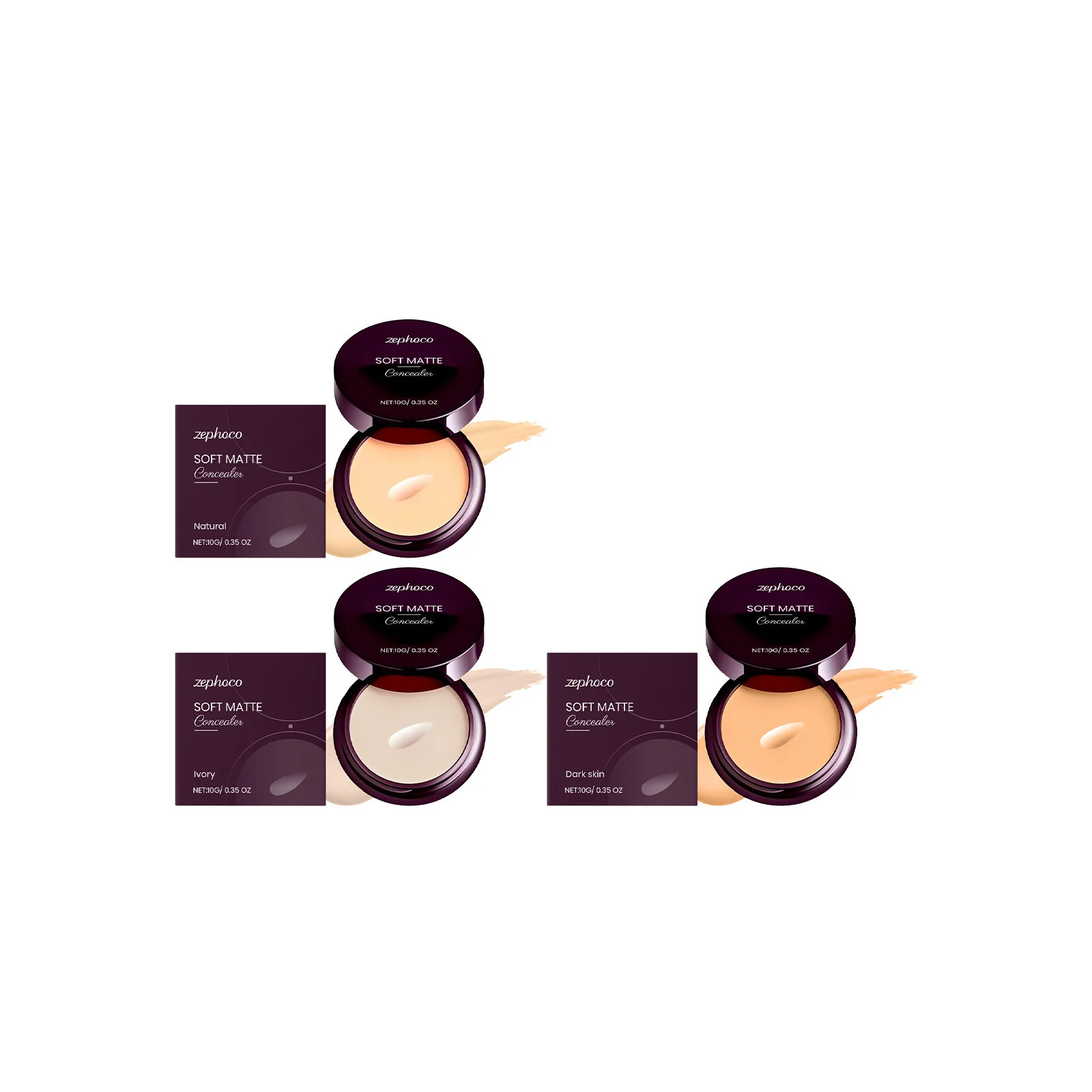 Base correctora suave mate resistente al agua, crema hidratante, maquillaje duradero, cobertura completa para el contorno de ojos de ojeras y acné