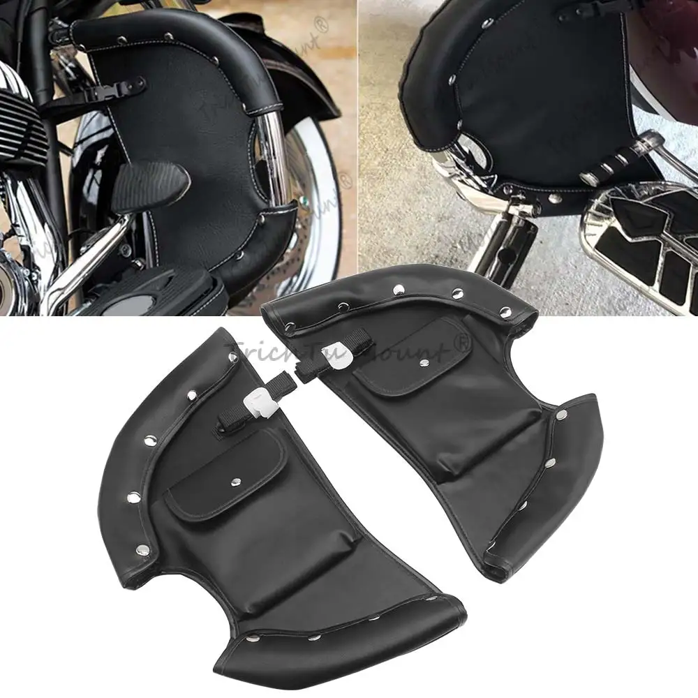 

Motorcycle Highway Crash Bar Lowers Chaps Leg Warmer Wind Deflectors Engine Guard Bags For Indian Chief Vintage Chieftain 2014+