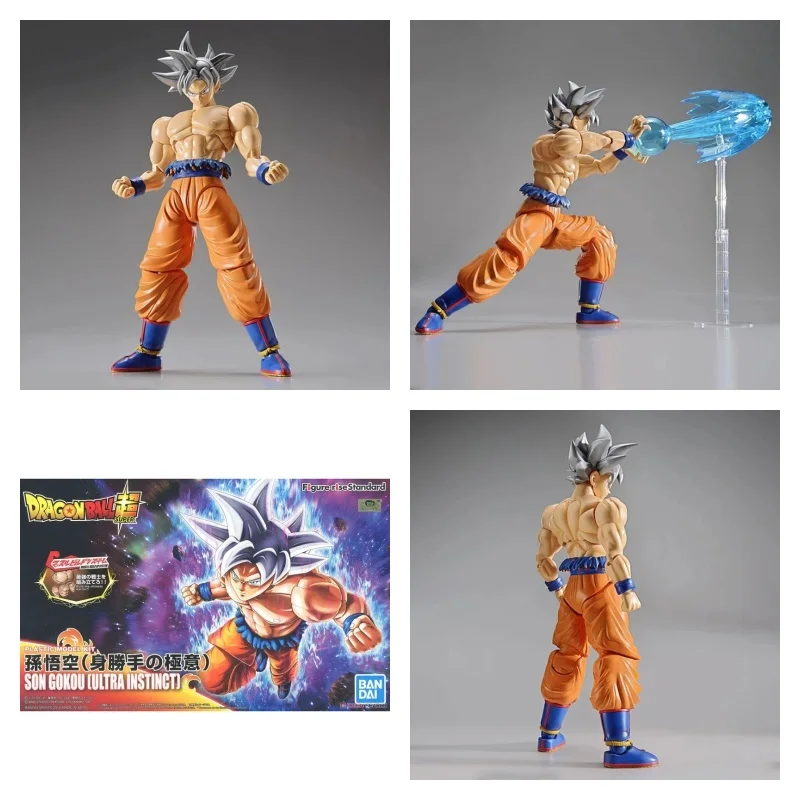 

Оригинальная аниме-фигурка BANDAI Dragon Ball Super Ultra Instinct Silver Hair Son Goku, сборная модель, аниме-фигурки, кукла
