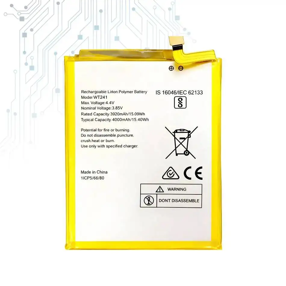 For Nokia 3V High-Capacity Mobile Phone Battery WT241 Durable 4000Mah