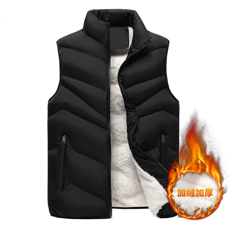 Plus Size Autumn Winter Vest 140kg Men 8XL 7XL Fleece jackets Sleeveless Vests