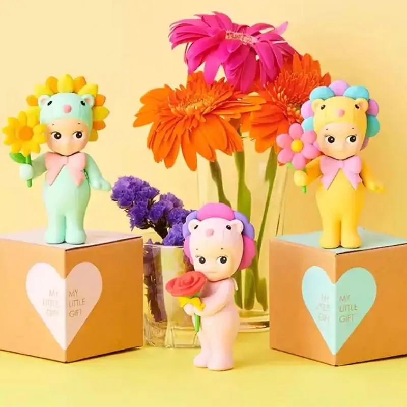 Cartoon soony angel Ornaments cute flower birthday theme Model Action Figures art for Kids Fans Collection birthday gifts