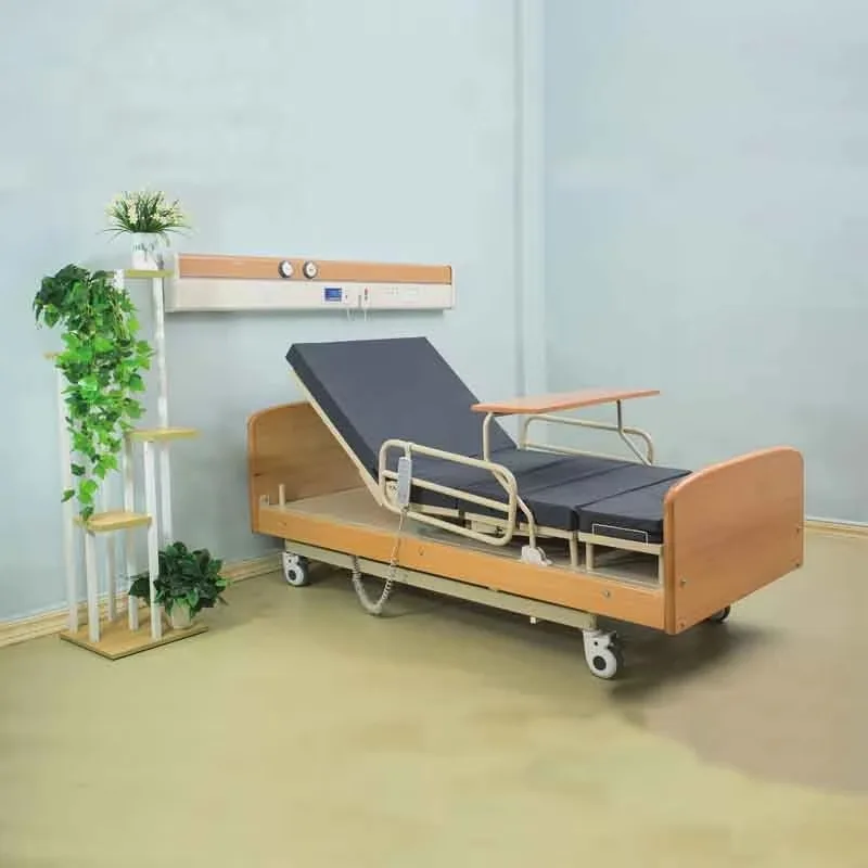 Wooden Electric Elderly Patient Nursing Room Furniture Rotating Home Care Bed