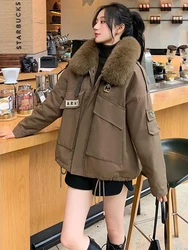 Coats Woman Winter Nice Harajuku Jacket Clothes New Motorcycle Suit Thickened Top Fashion Tops Women Varsity Bomber Loose Parkas