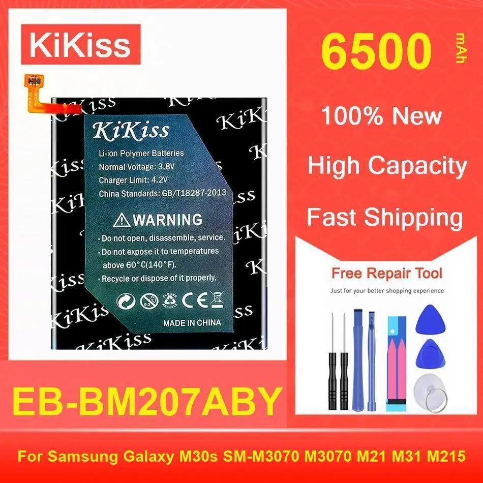 

Battery EB-BM207ABY For SAMSUNG Galaxy M30s SM-M3070 M3070 M21 M31 M215 EB BM207ABY 6500Mah