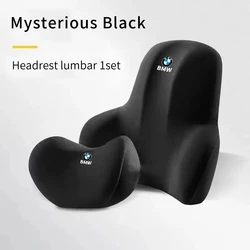 Car Neck Pillow Lumbar Support Pad Cushion Auto Neck Headrest Memory Foam For BMW Motorsport X1 X3 X5 E39 E46 E90 F20 E60 F30E36