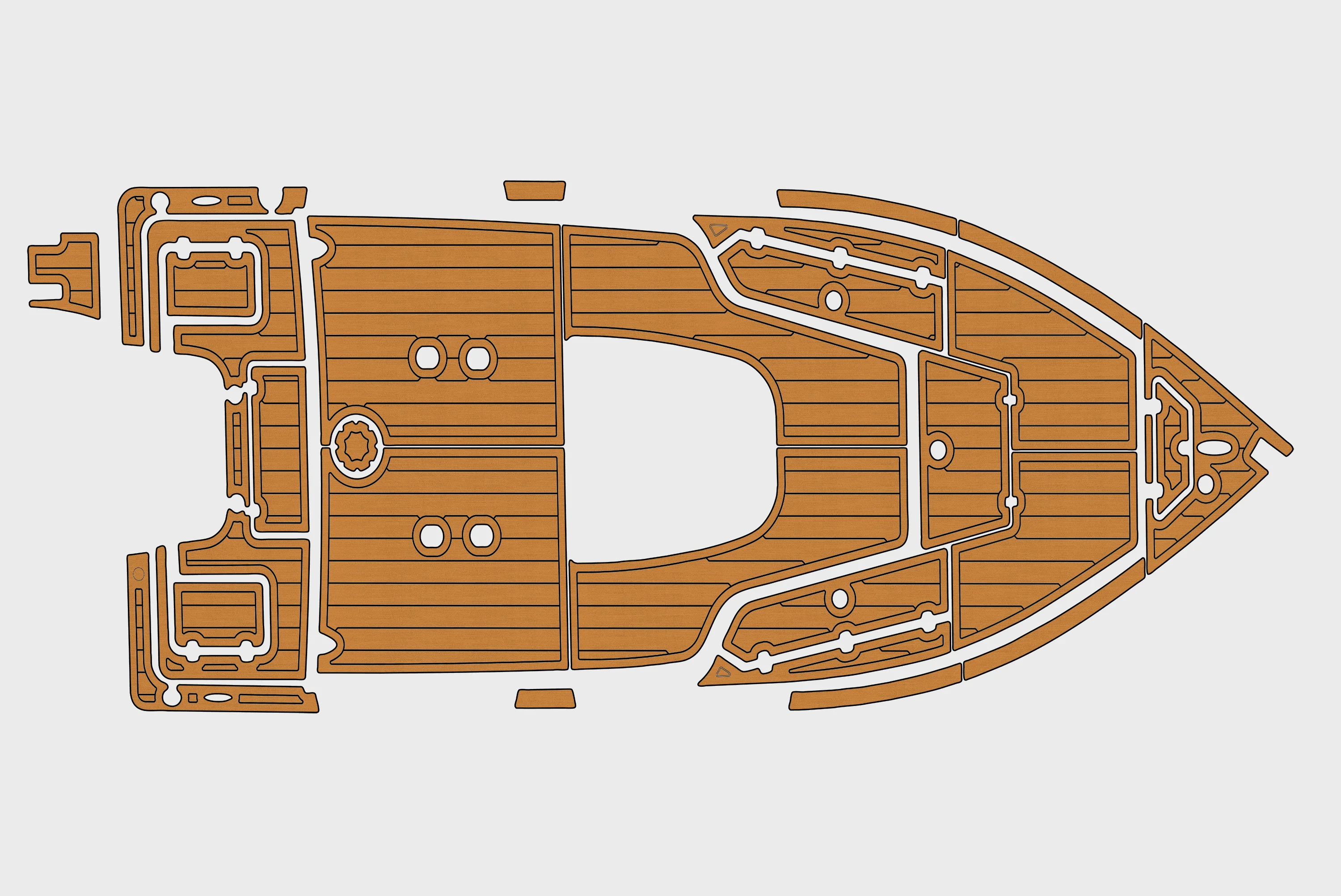 

2018-2024 Bulls Bay 2200 1/4 дюйма, 6 мм, пена EVA, нескользящий морской коврик из тикового дерева, настил из ПВХ, домашний ковер Aqua, морской пол