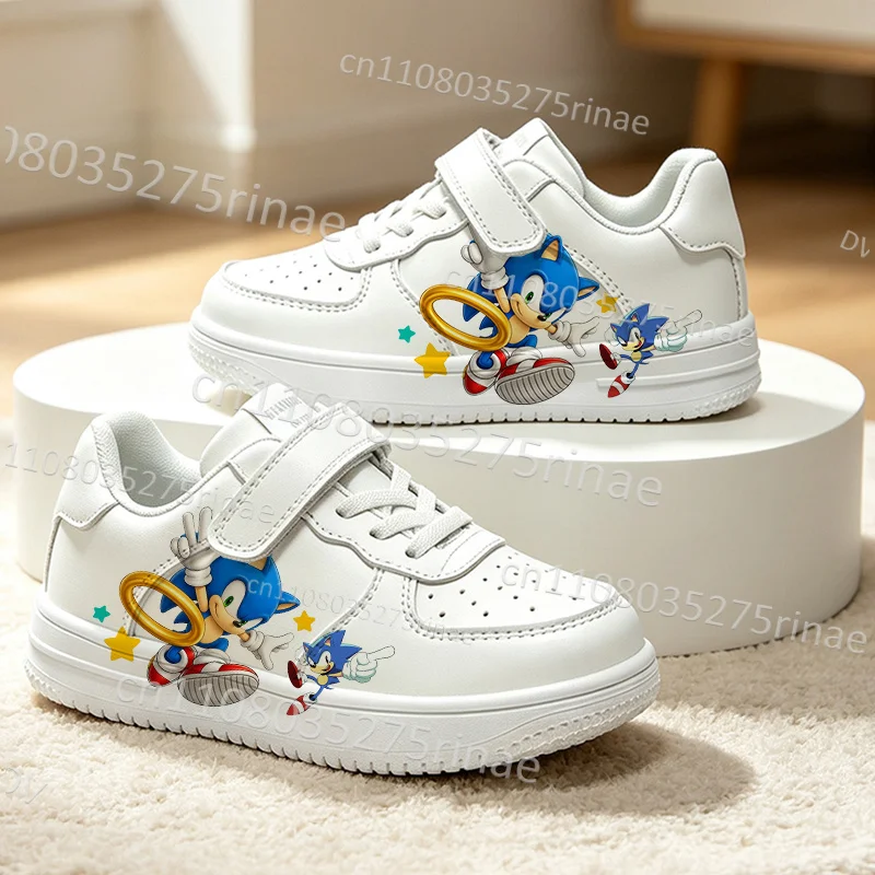 Children Casual Shoes for Boys Girls S-Sonics Cartoon Print Exclusive Design Non Slip Kids Daily Walking Sports Board Shoes - view 2