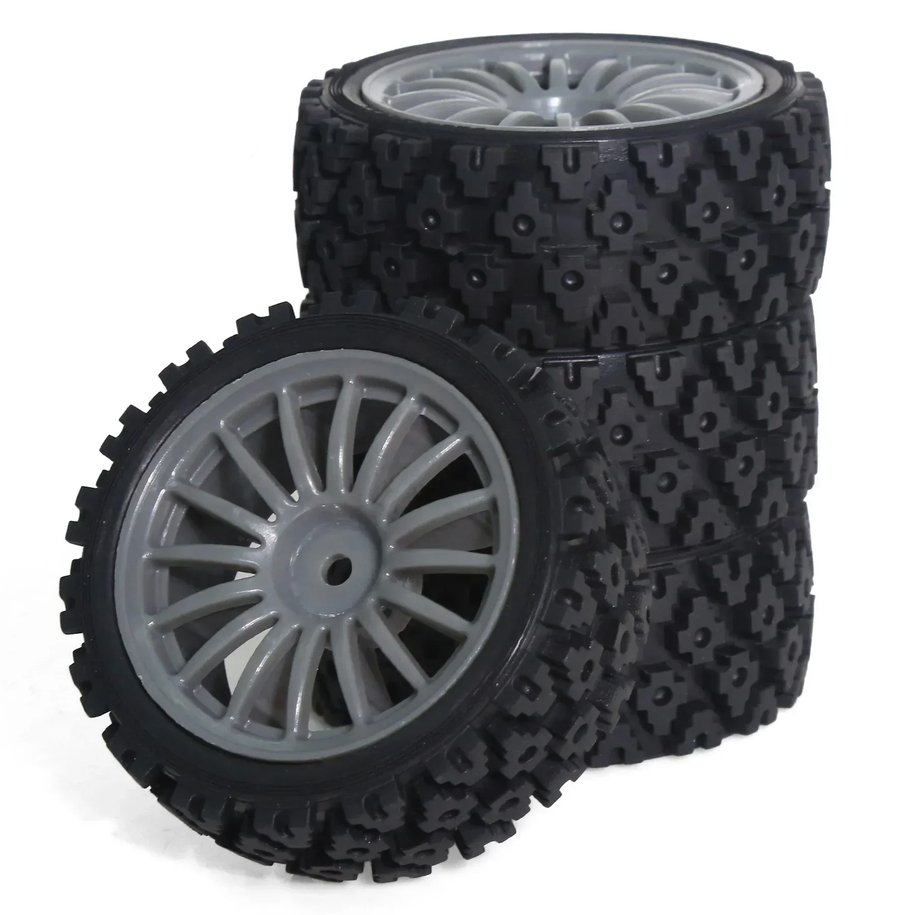 RC Auto Upgrade Onderdelen Accessoires 4 STUKS 68*28mm 1/10 RC Rally Auto Rubberen Wielen Banden Set voor Tamiya TT-01 TT-02 TT01E XV01 XV02