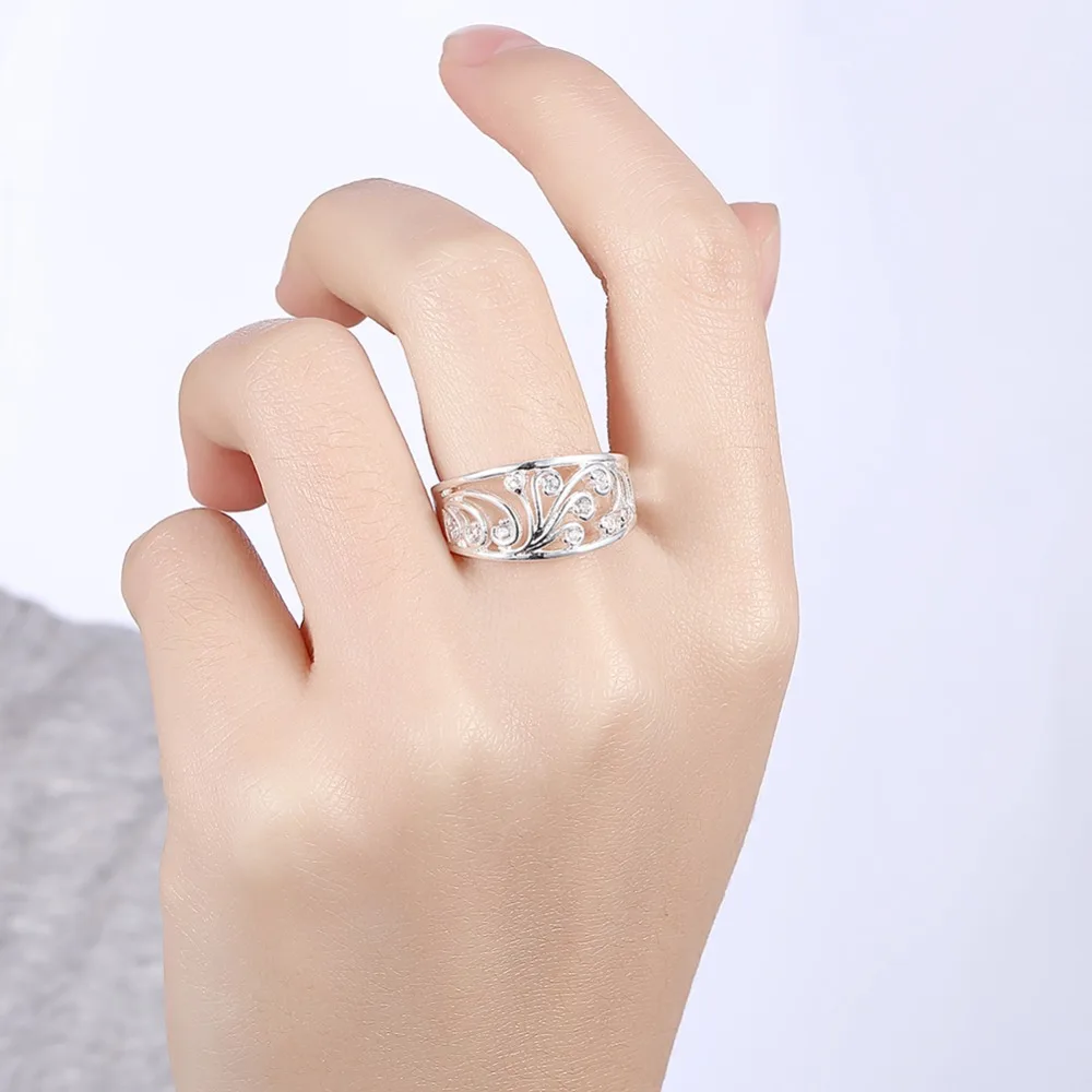 Prinses Mode Kristal Steen 925 Sterling Zilveren Ring Dame Cadeau Sieraden Verloving Bruiloft Met Oostenrijks Kristal Schattig