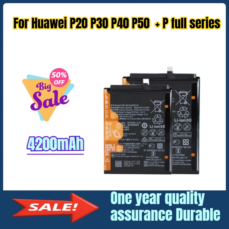 

Applicable to Huawei P20 P30 P40 P50 P40pro + P full series new original mobile phone battery Replacement Batteries with tools
