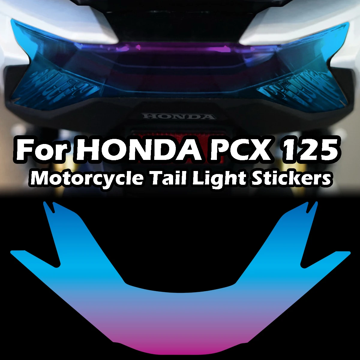 

For Honda PCX160 2025 Motorcycle Clear Tail Light Stickers Moto Scooter Protection Tint Film Gradient Vinyl Decals Accessories