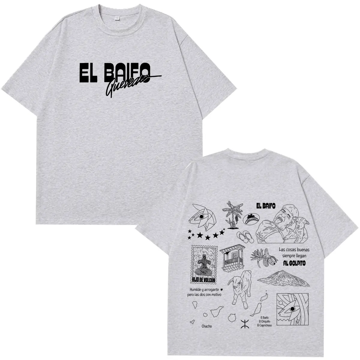 QUEVEDO EL BAIFO Album 2026 Tour Grafik T-Shirt für Männer und Frauen Hip-Hop Harajuku T-Shirt Sommer Baumwolle Locker Lässig Vintage T-Shirts – Detail 4