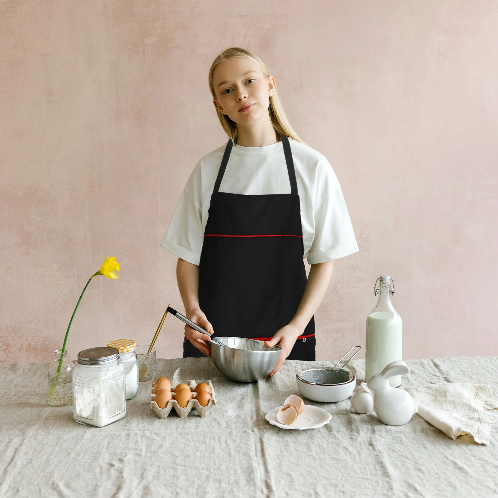 

Waterproof Apron Hair Cape Pongee Salon Black Colorfast Women Barber Shop Suspender Sleeveless Kitchen Fashion Haircut