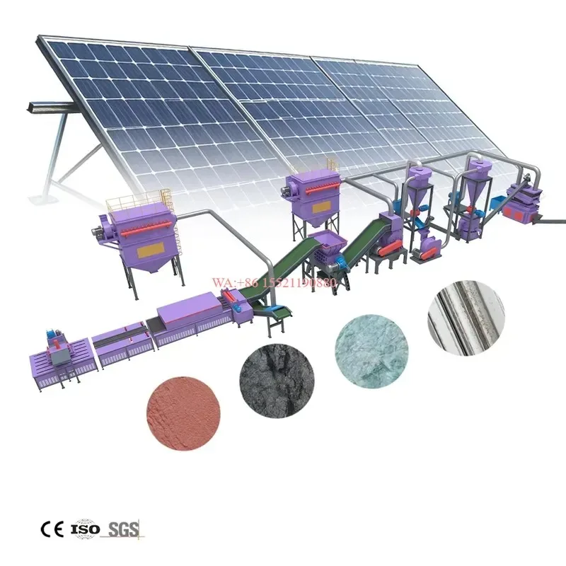 wmwmnu for Fully Automatic Photovoltaic Panel Recycling Line Scrap PV Panel Recycling Plant