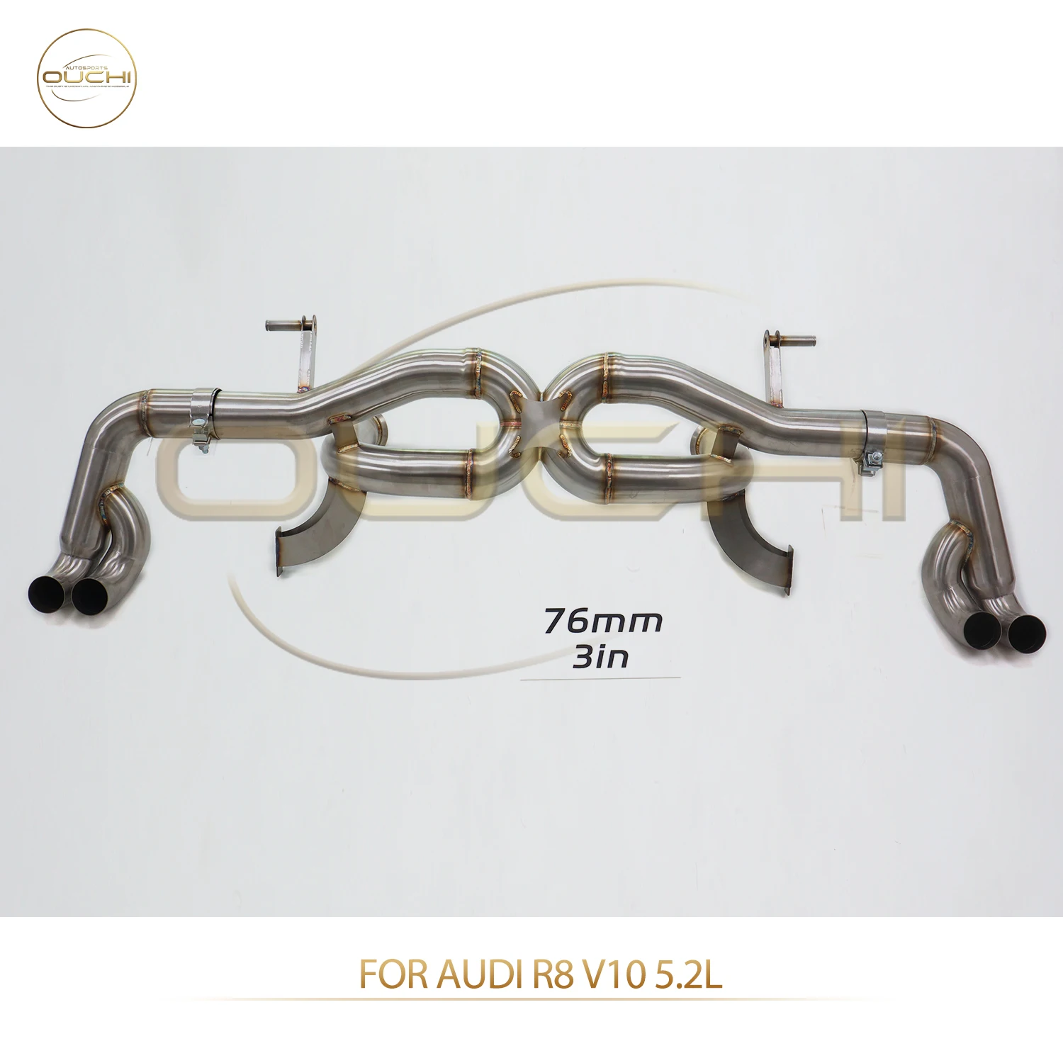 

OUCHI Factory Direct Sales SS304 Catback for Audi R8 V10 5.2L Straight Exhaust Easy Installation Auto Parts