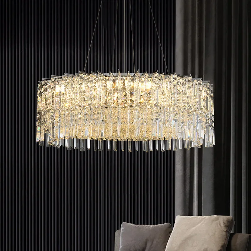 

Light luxury living room, bedroom, dining room, modern and simple crystal chandelier ceiling lights pendant chandelier
