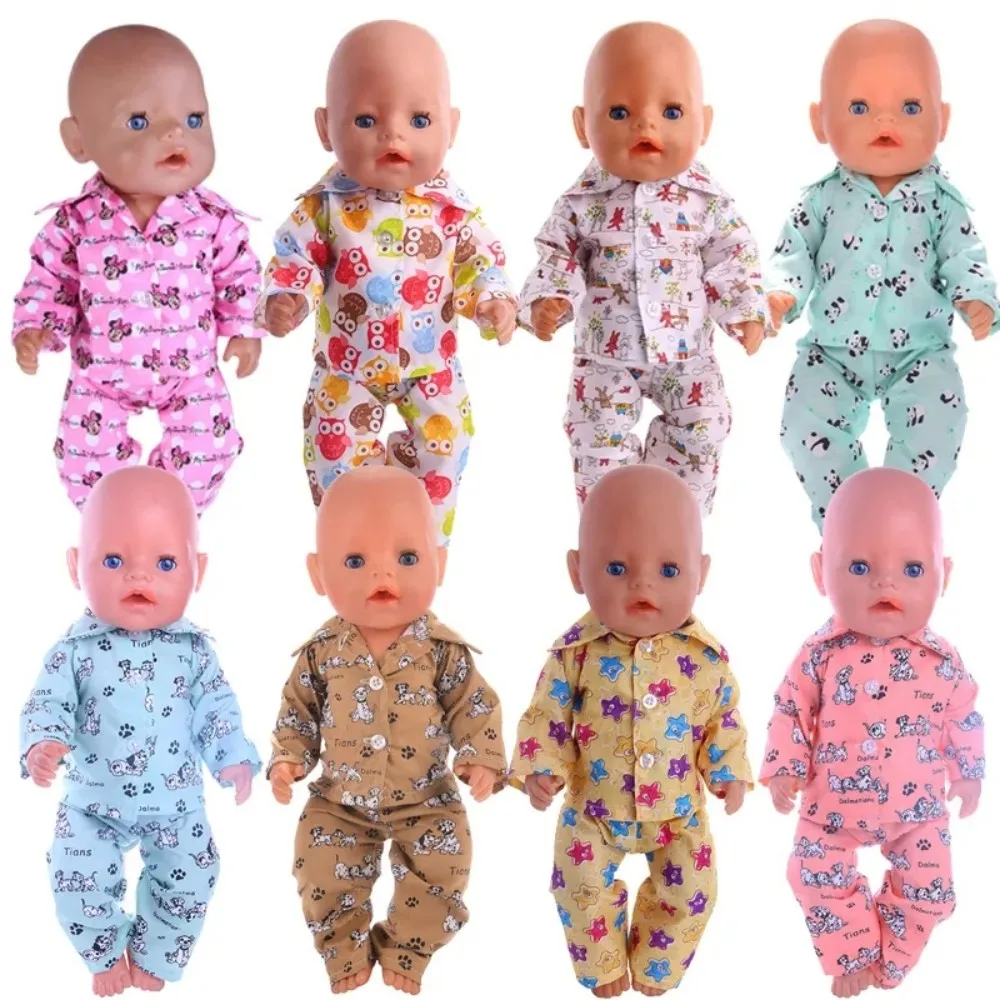 Doll Clothing,Cartoon Pajamas,Pajamas,Suitable For 18 Inch American Girls And 43Cm Newborn Dolls,Toys Of Our Generation