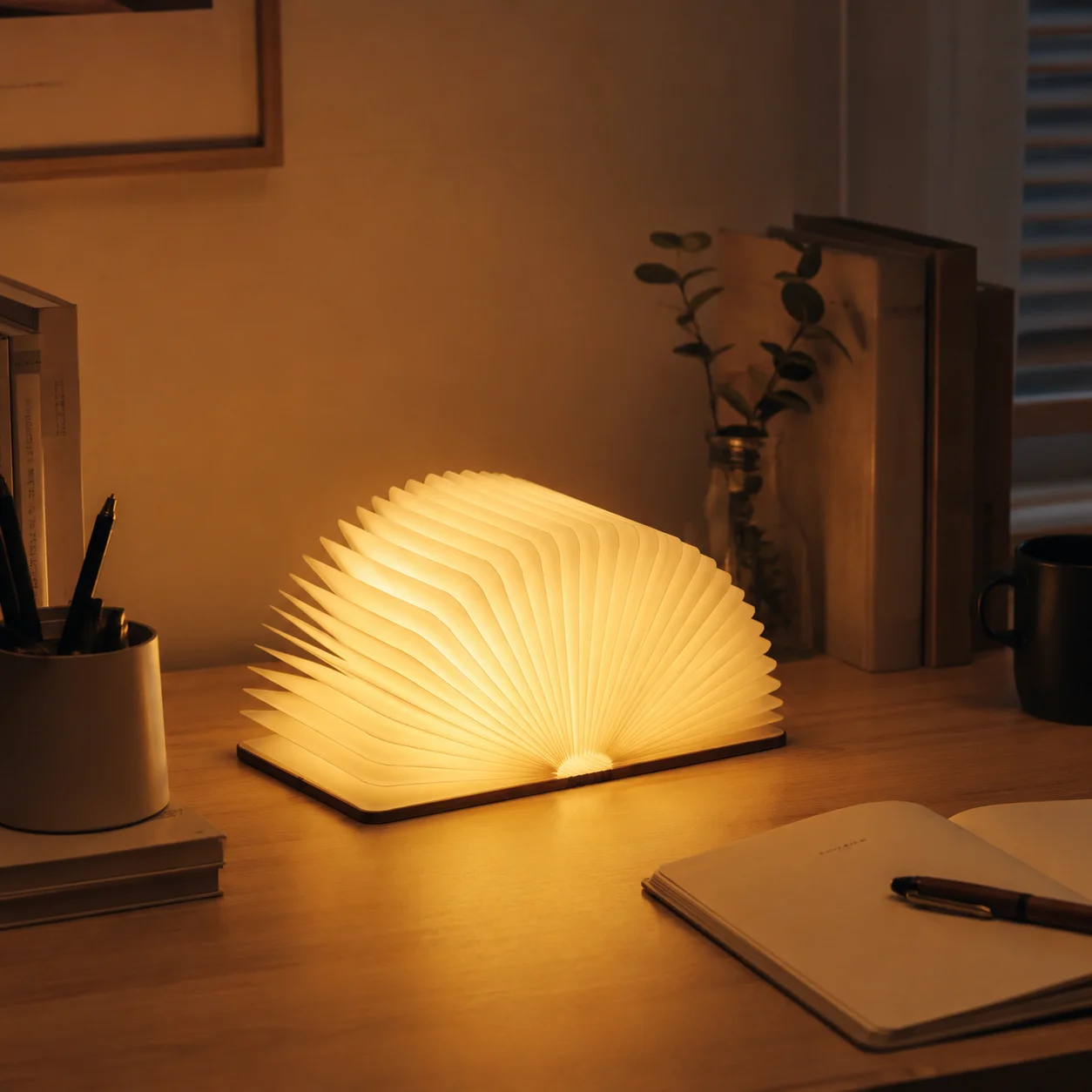 Laptop Accessories Light - LED houten boekenlamp, opvouwbare USB-leeslamp, creatief