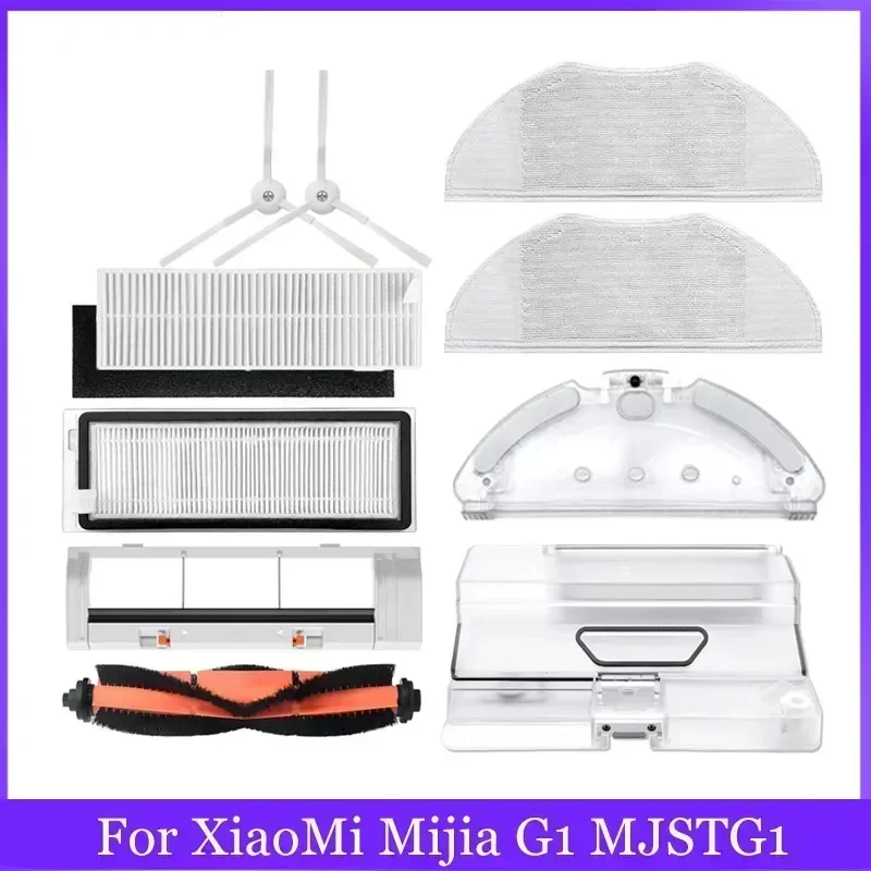 

For Xiaomi Mijia G1 MJSTG1 Robot Vacuum Parts Essential Main Rolling Brush Side Brush Hepa Filter Mop Cloth Water Tank Dust Box