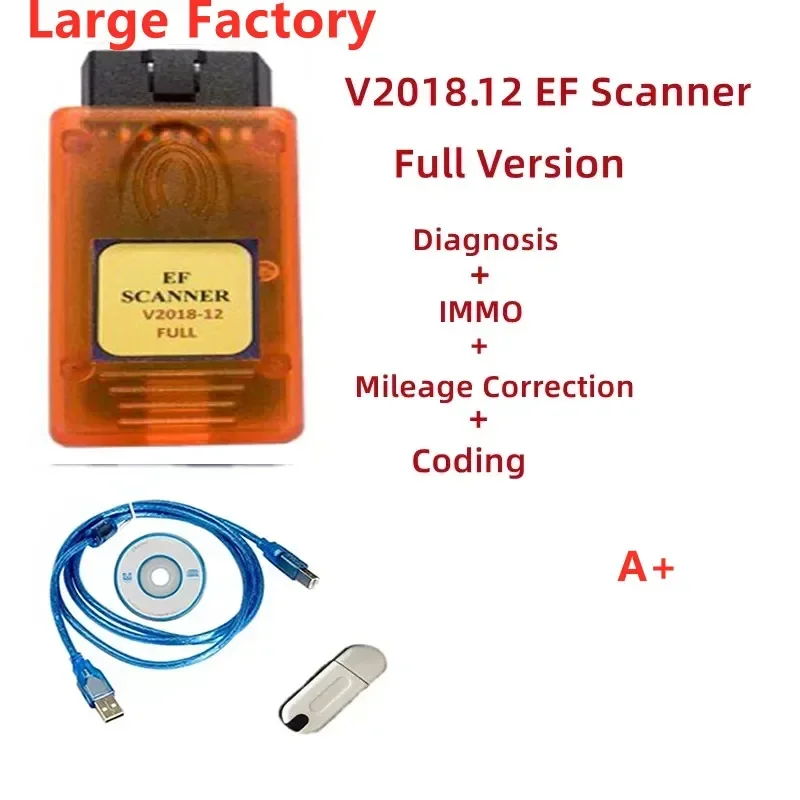 NEW V2018.12 EF Scanner II Full Version for BMW Diagnosis IMMO KM Correction Coding E/F Scanner 2 Diagnostic Tool